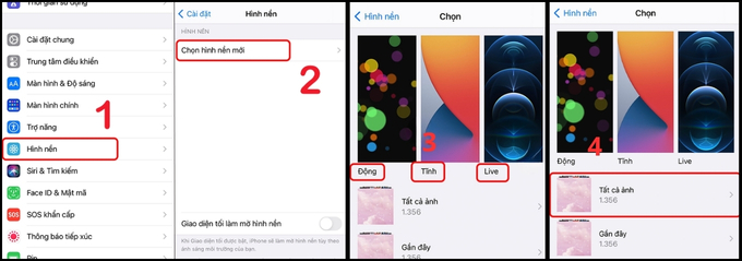 Truy cập Cài đặt > Hình nền để bắt đầu tùy chỉnh giao diện cá nhân.
