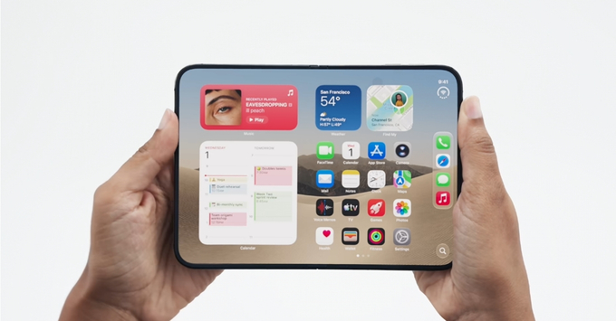 Màn hình chính OLED 7.6 inch sắc nét của iPhone Duo