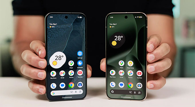 Cả Pixel 11 Pro và Pixel 10 Pro đều dùng tấm nền OLED LTPO 6,3 inch