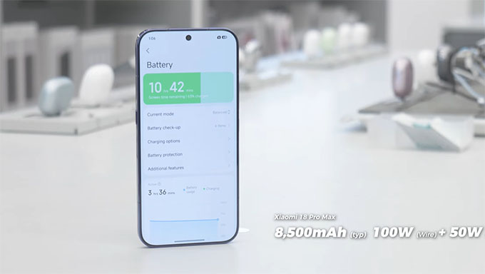 Xiaomi 18 Pro Max có pin silicon-carbon 8.500mAh