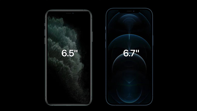 Apple đã nâng cấp màn hình iPhone 12 Pro Max lên kích thước 6.7 inch