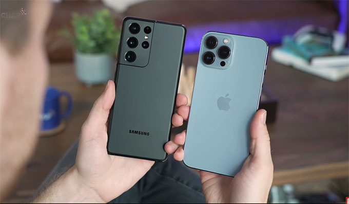 thông số camera trên iPhone 13 Pro Max và Galaxy S21 Ultra