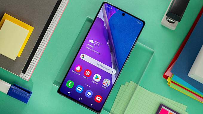 Note 20 sở hữu tấm nền Super AMOLED Plus nâng cấp chất lượng hiển thị màu sắc và góc nhìn