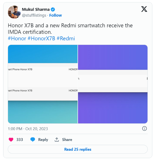 Honor X7b sắp ra mắt sau khi nhận chứng nhận IMDA, nhiều thông số kỹ thuật hấp dẫn được tiết lộ