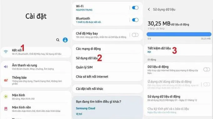 Tắt chế độ tiết kiệm dữ liệu