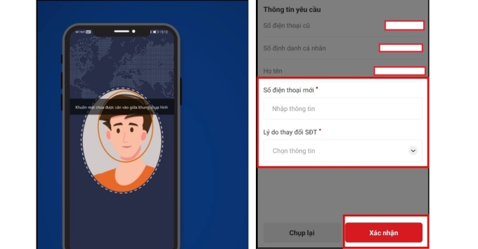 Cách đổi số điện thoại trên VNeID nhập số điện thoại mới