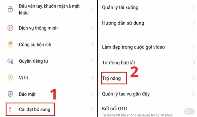 Mở ứng dụng Cài đặt trên điện thoại.