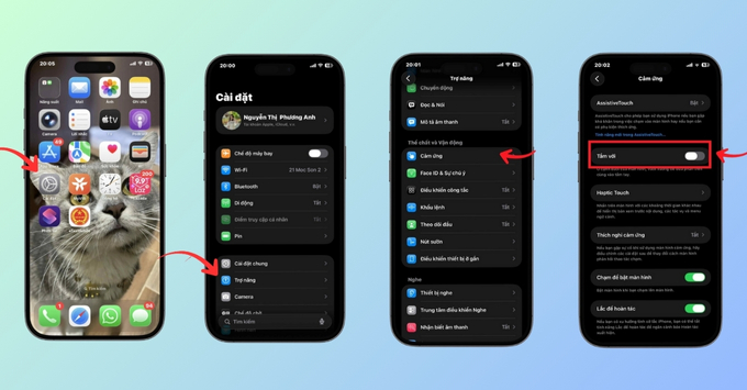 Hướng dẫn chi tiết cách bật/tắt chế độ một tay (Reachability) đơn giản