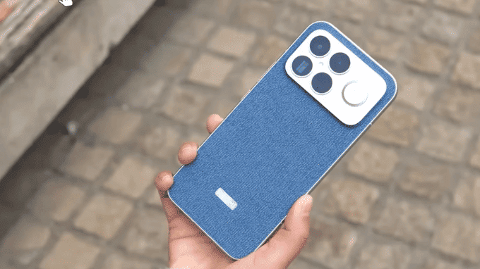 Thiết kế Redmi K90 Pro Max với họa tiết vân denim độc đáo