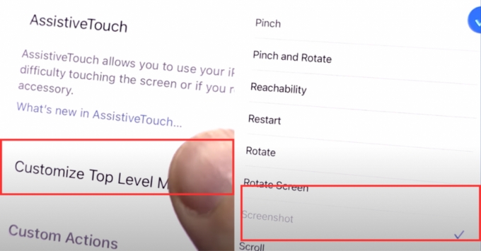 Chụp màn hình iPhone 17 không cần phím cứng với AssistiveTouch an toàn