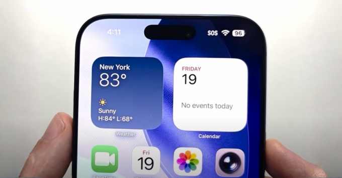 Chụp màn hình iPhone 17 bằng phím cứng