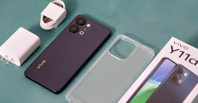 Camera 50MP cùng pin 6500mAh trên Vivo Y11d giúp sinh viên thoải mái học tập và ghi lại slide bài giảng mọi lúc mọi nơi.