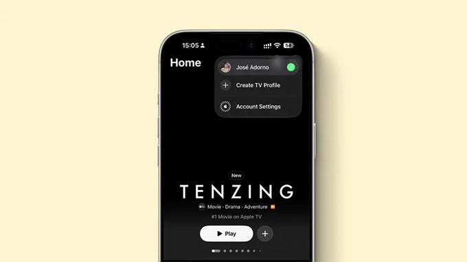 Hồ sơ người dùng trên ứng dụng Apple TV