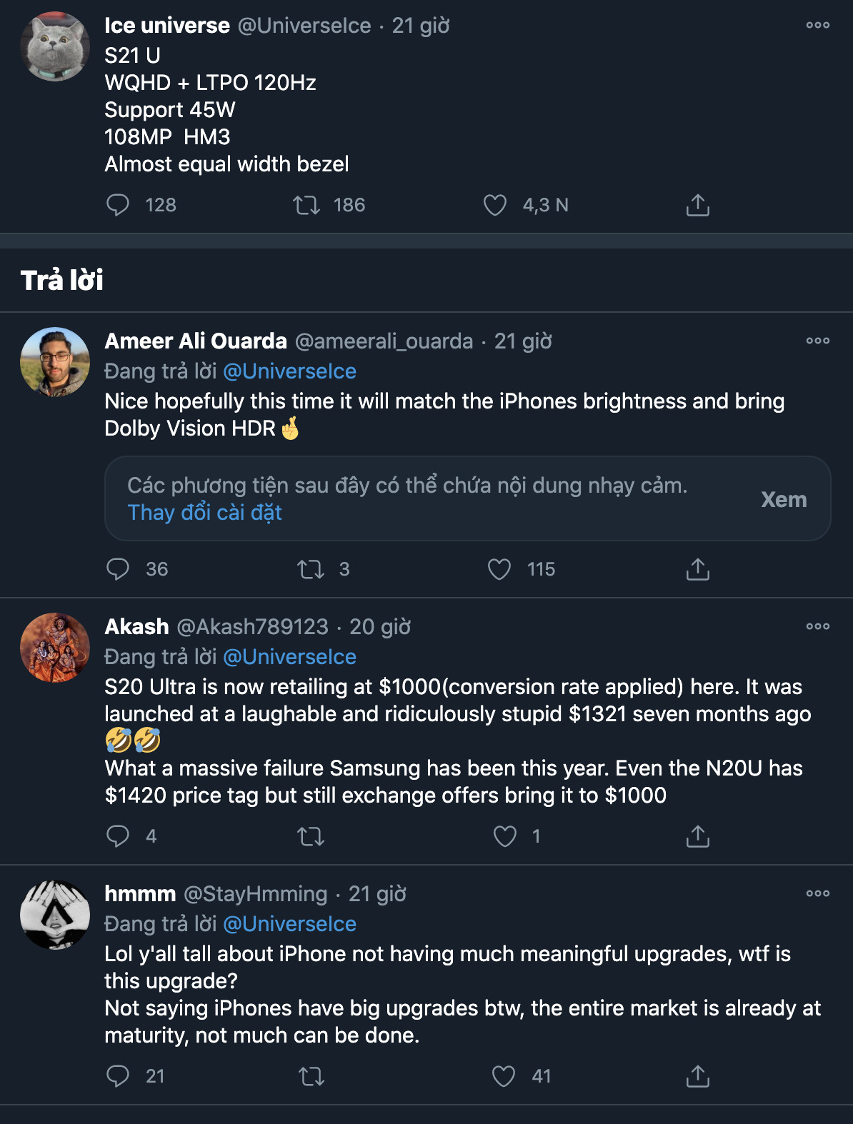 Thông số cấu hình Galaxy S21 Ultra bất ngờ rò rỉ, hé lộ nhiều thông tin quan trọng