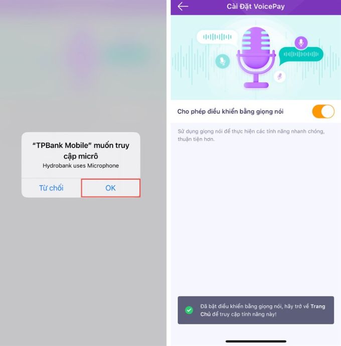 VoicePay bước 3