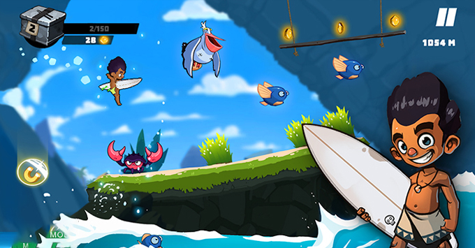 Game thể thao trên điện thoại cuộc đua sóng