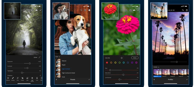Phần mềm chỉnh sửa ảnh trên điện thoại Lightroom