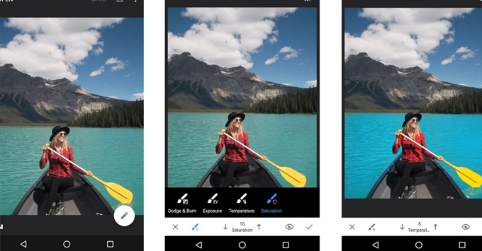 Phần mềm chỉnh sửa ảnh trên điện thoại Snapseed