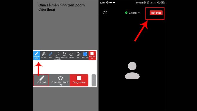 chia sẻ màn hình trên Zoom bước 2 điện thoại