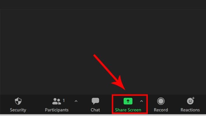 chia sẻ màn hình trên Zoom bước 1