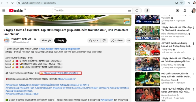Cách sử dụng YouTube Mua Sắm trên máy tính xem mô tả