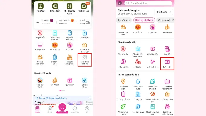 Hướng dẫn cách tạo quỹ nhóm trên MoMo