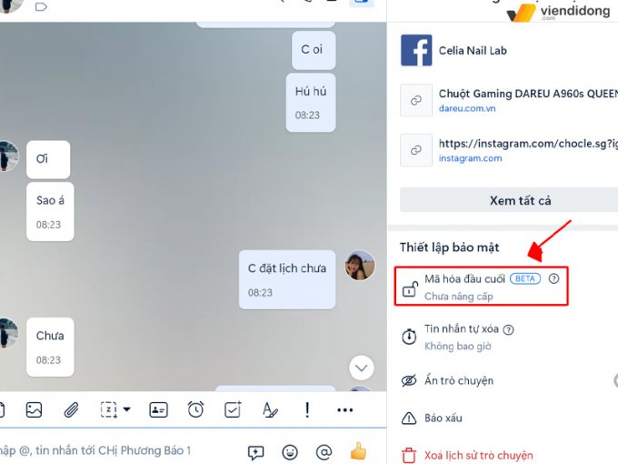 Tắt mã hóa đầu cuối: giảm các lỗi bất tiện khi chat