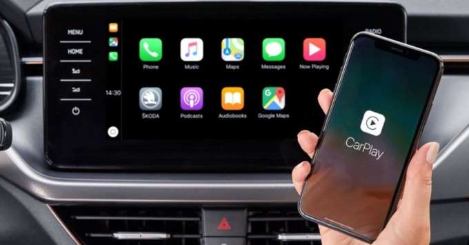 Cách 1: Kết nối qua Apple CarPlay (Dành cho iPhone)