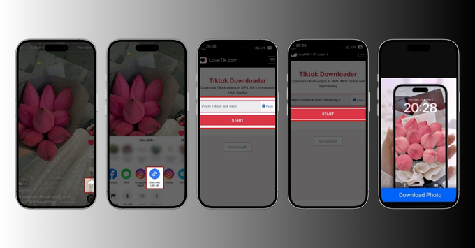 Cách tải ảnh TikTok không logo bằng Website