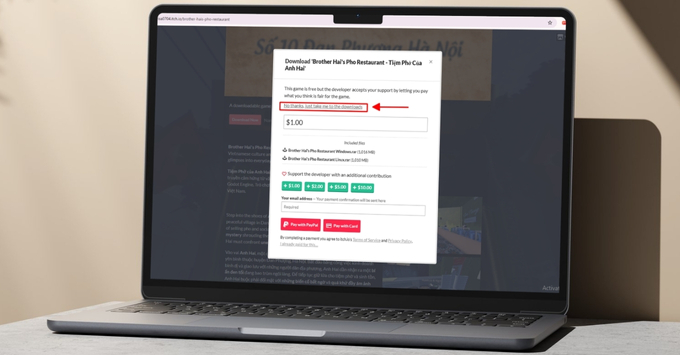 Hướng dẫn chi tiết cách tải và cài đặt game Tiệm Phở Của Anh Hai trên PC bước 2