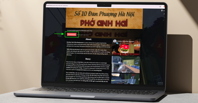 Hướng dẫn chi tiết cách tải và cài đặt game Tiệm Phở Của Anh Hai trên PC bước 1