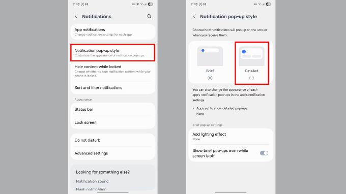 Thay đổi kiểu thông báo mặc định