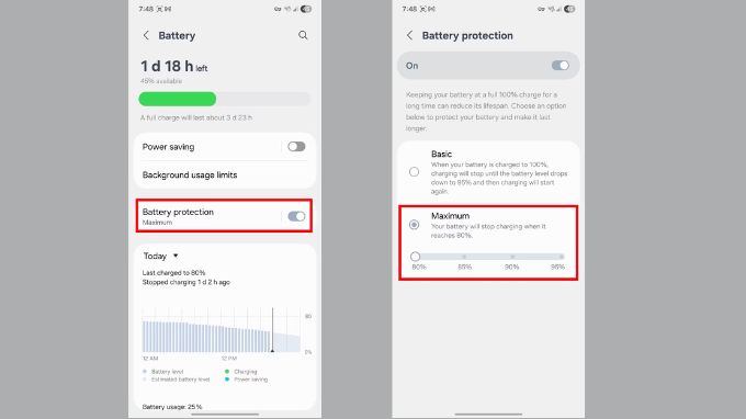 Điều chỉnh Bảo vệ pin
