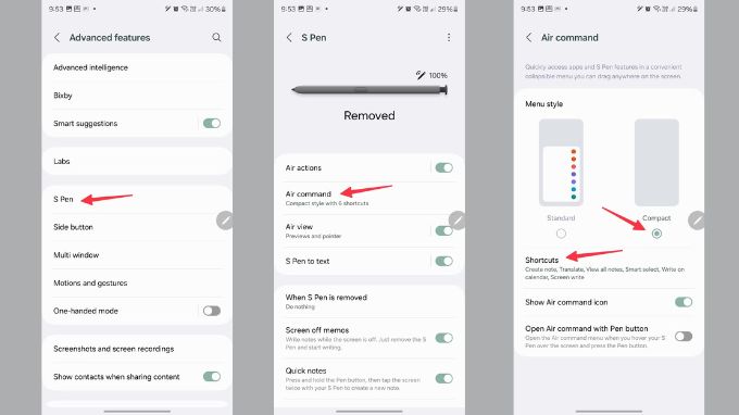 Tùy chỉnh bút S Pen