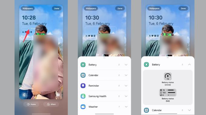 Thêm tiện ích màn hình khóa
