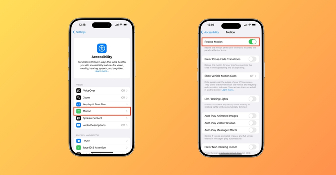 Tiết kiệm pin iPhone bằng cách tắt Hiệu ứng chuyển động: Vẻ đẹp không cần thiết