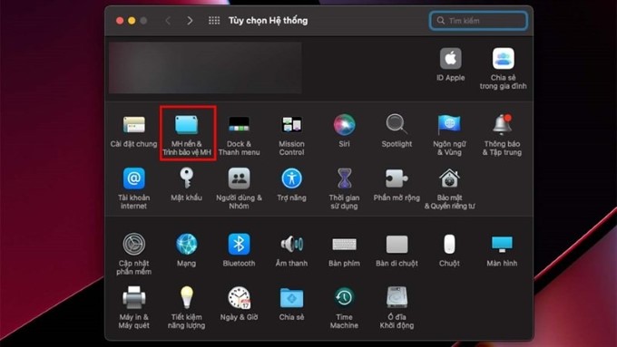 Các bước bật trình bảo vệ màn hình trên MacBook