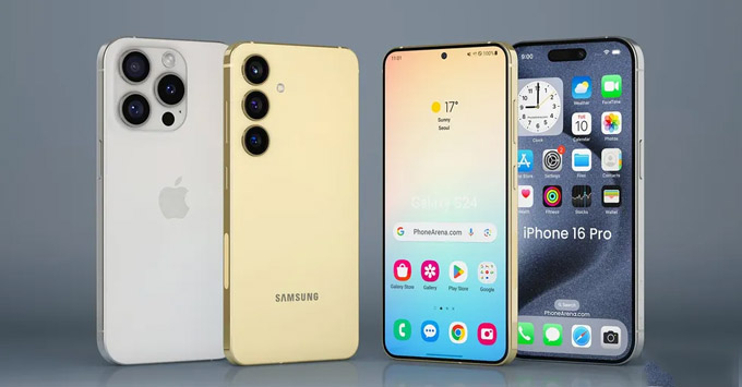 Galaxy S24 và iPhone 16 lộ ảnh render: Hiển thị những gì bạn có thể mong đợi từ cả Apple và Samsung