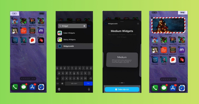 Cách cài đặt giao diện Giáng Sinh trên iPhone bước 5 và bước 6