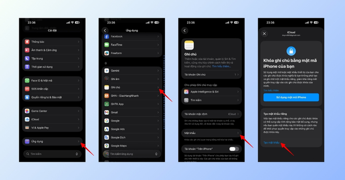 3 Cách khóa ghi chú trên iPhone đơn giản nhất Cách 3: Tạo mật khẩu tùy chỉnh riêng biệt