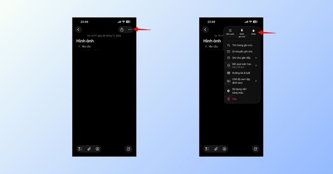 Hướng dẫn khóa nhanh một ghi chú cụ thể