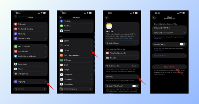 Cách xử lý khi quên mật khẩu ghi chú iPhone