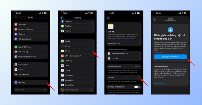 3 Cách khóa ghi chú trên iPhone đơn giản nhất Cách 2: Sử dụng mật mã iPhone (Khuyên dùng)