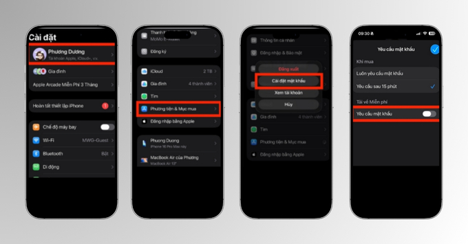 Cách tải ứng dụng trên iPhone không cần ID Apple  Cách 1: Tắt yêu cầu mật khẩu cho ứng dụng miễn phí