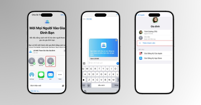 Cách tải ứng dụng trên iPhone không cần ID Apple Cách 3: Tải lại ứng dụng đã mua bằng tính năng Chia sẻ gia đình