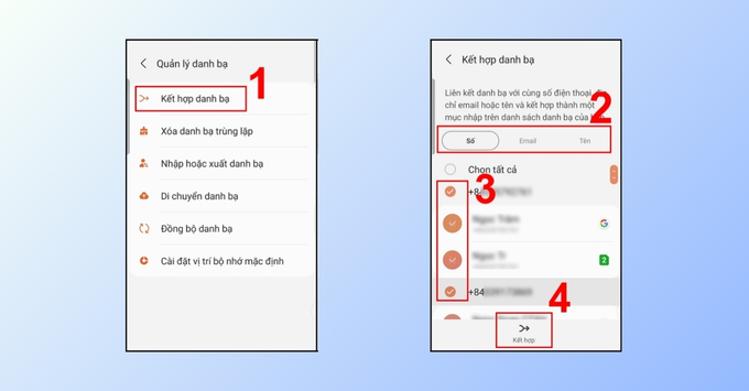 Cách xóa danh bạ trùng lặp trên điện thoại Android (Samsung, Xiaomi, Oppo) cách 3 và cách 4