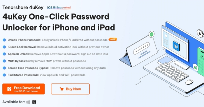 Cách khắc phục lỗi iPhone không khả dụng hiệu quả nhất Cách 7: Sử dụng phần mềm bên thứ 3 (Tenorshare 4uKey/3uTools)
