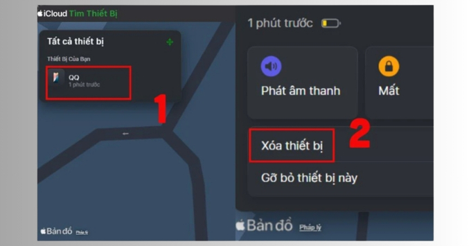 Cách khắc phục lỗi iPhone không khả dụng hiệu quả nhất Xóa thiết bị từ xa qua iCloud (Find My iPhone)