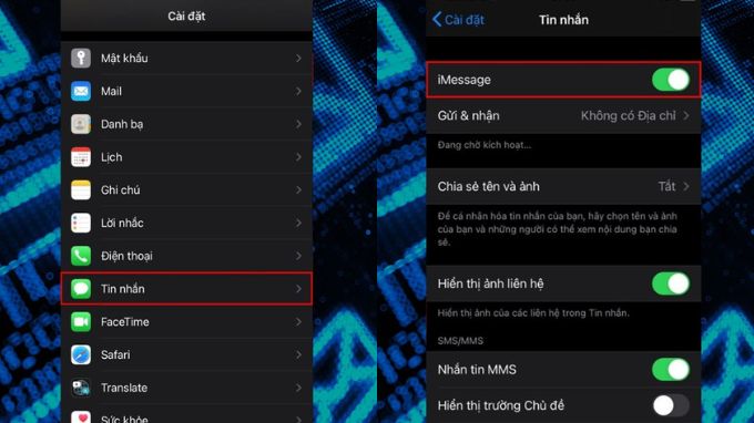 Kích hoạt iMessage lần nữa