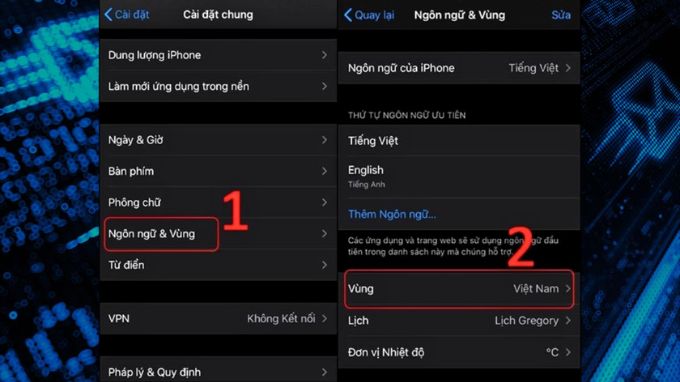 Cài đặt ngày, giờ và vùng trên iPhone